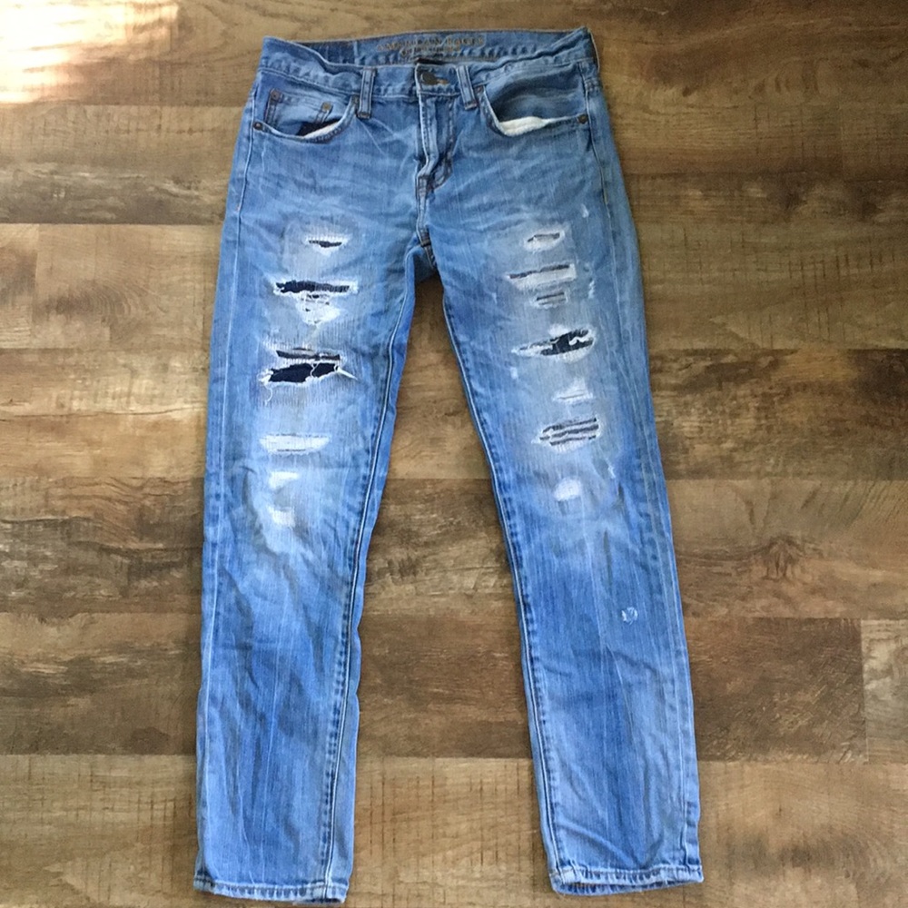 American Eagle Core Flex Skinny Distressed 29x30